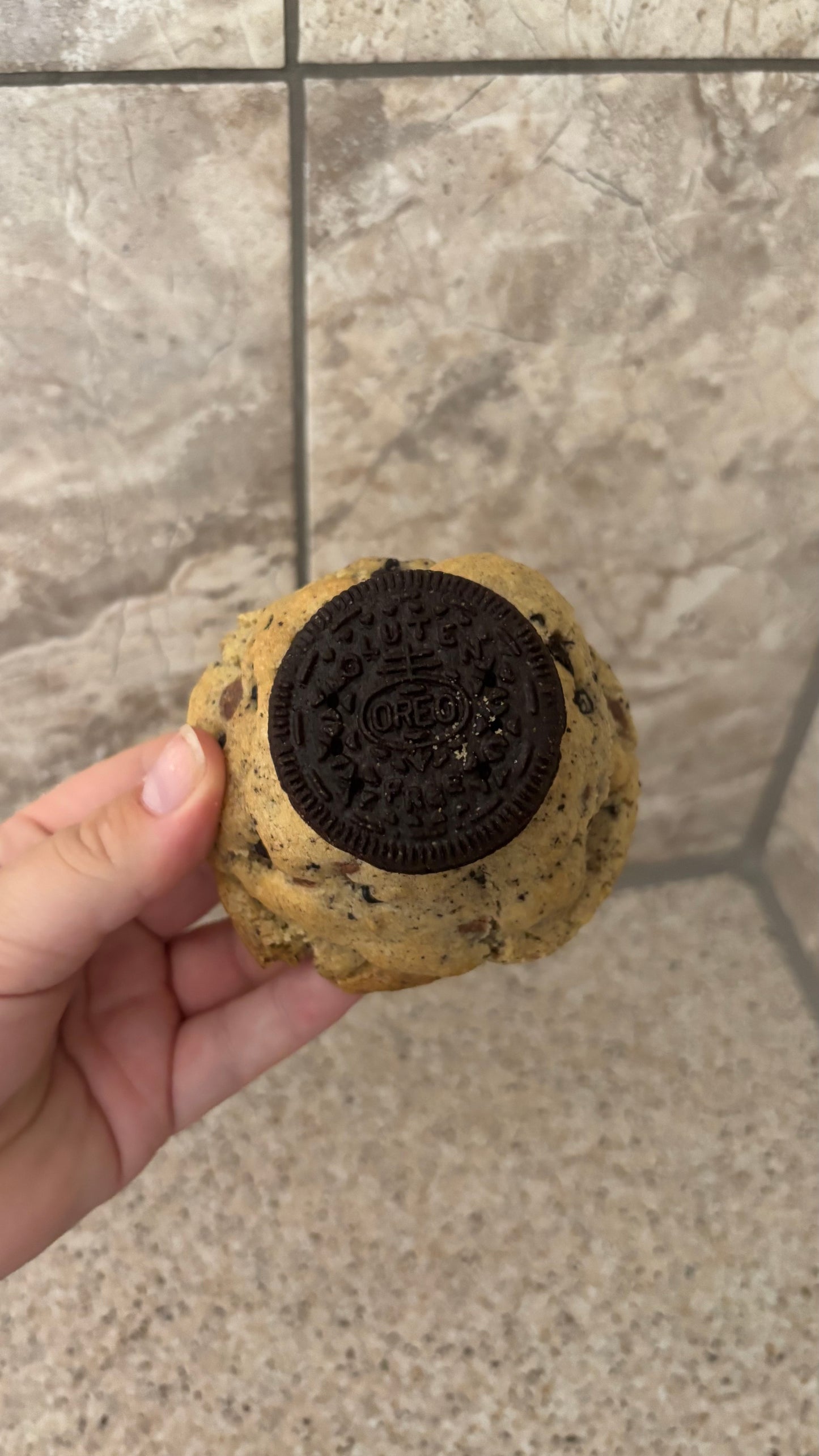 Oreo Stuffed Cookie - Topped with a REAL Double Stuffed Gluten Free Oreo!